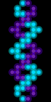 dna animation on LED earrings