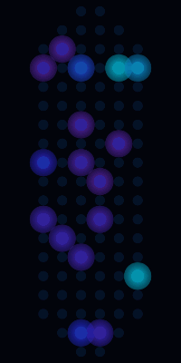 Spectrum Noise animation on LED earrings
