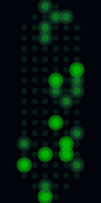 Game of Life animation on LED earrings